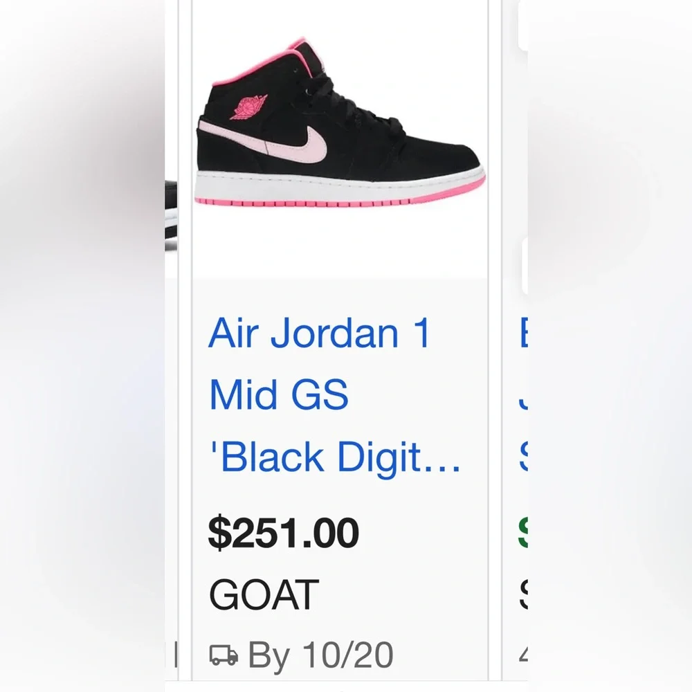 Jordan Sneakers Black and Pink - Picture 1 of 6